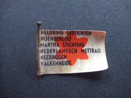 Heldring gestichten Hoenderloo, Martha stichting, Nederlandsch Mettraij Neerbosch Valkenheide oud collecte vlaggetje (2)